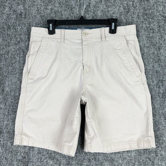OCEAN + COAST SHORTS MENS 34‎ BEIGE CHINO FISHING PERFORMANCE STRETCH RIPSTOP - Picture 1 of 9